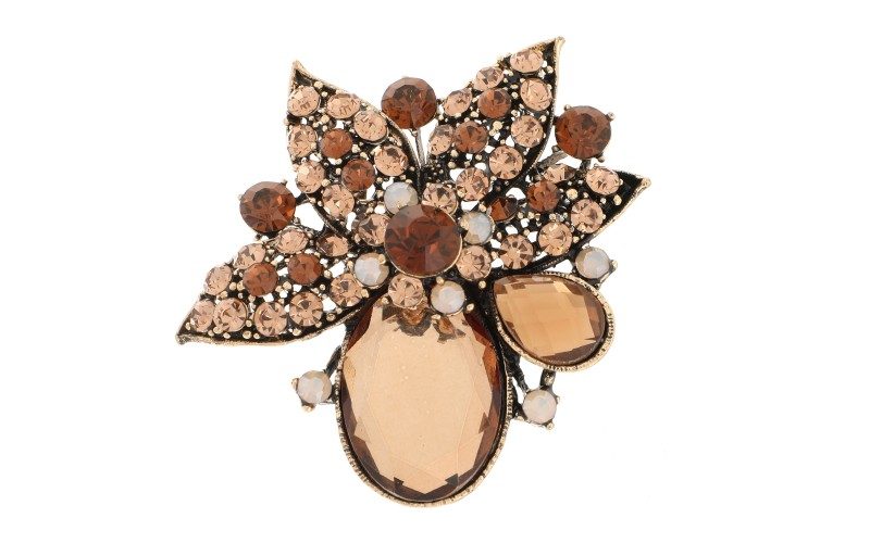 Brons Laurine Broche