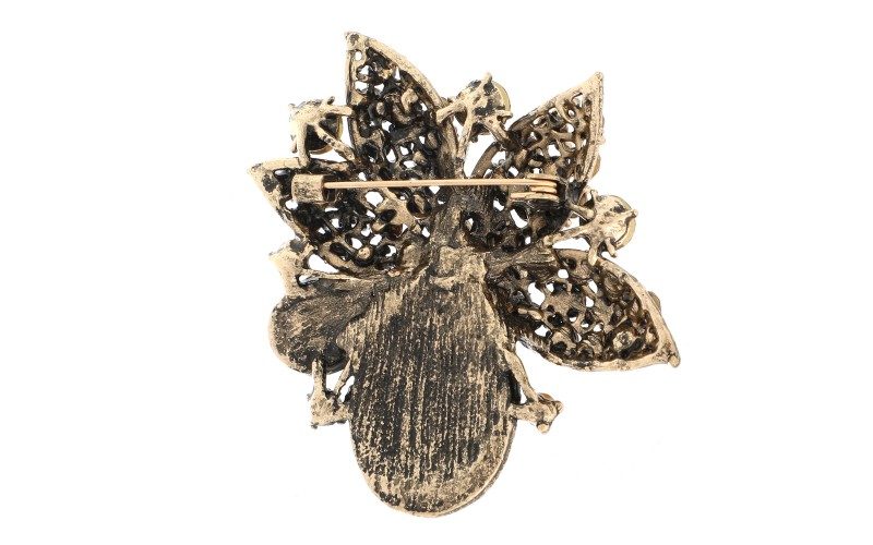 Brons Laurine Broche