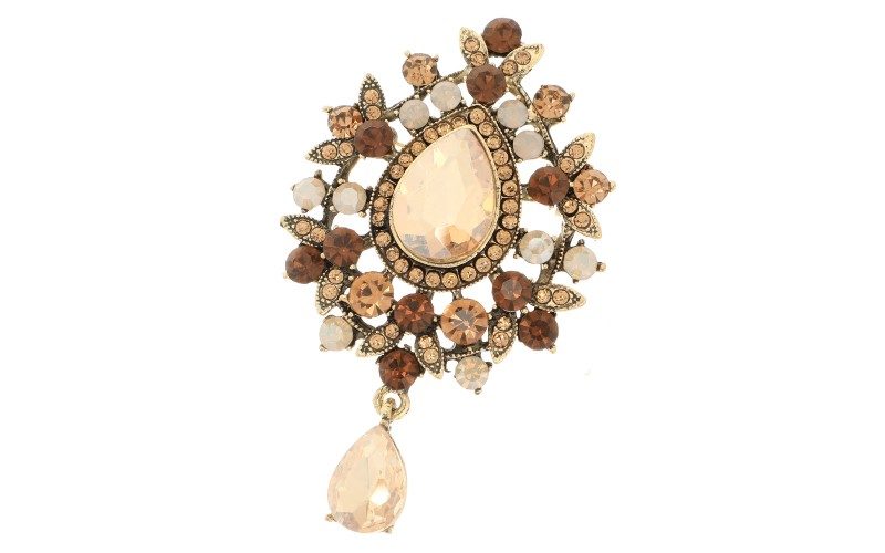 Brons Rosaline Broche