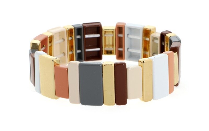 Khaki Damesarmband Dewi Breed