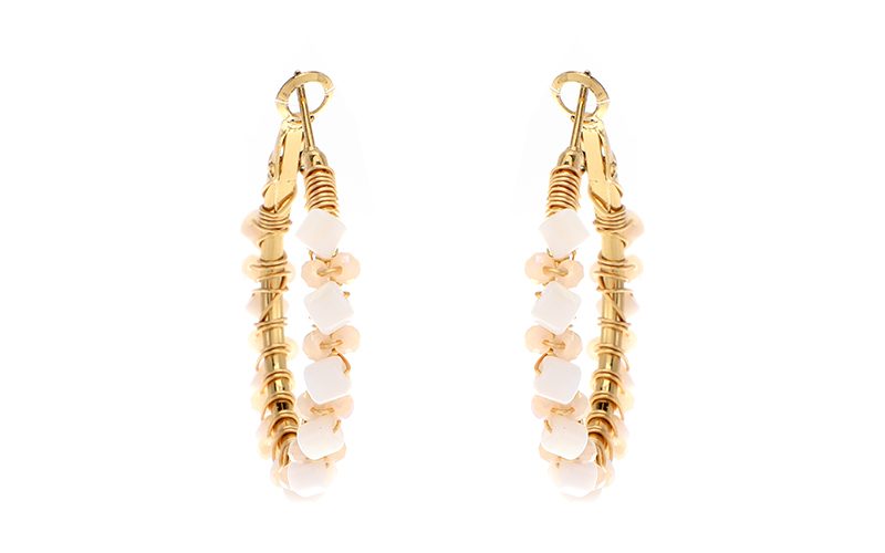 Champagne Oorbellen Jade