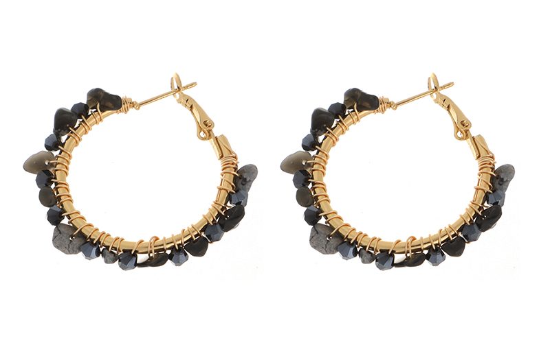 Black Oorbellen Jade