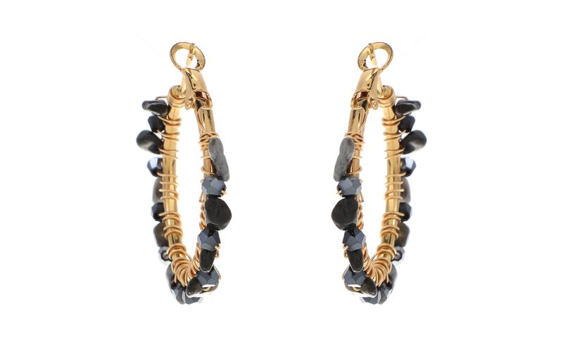 Black Oorbellen Jade