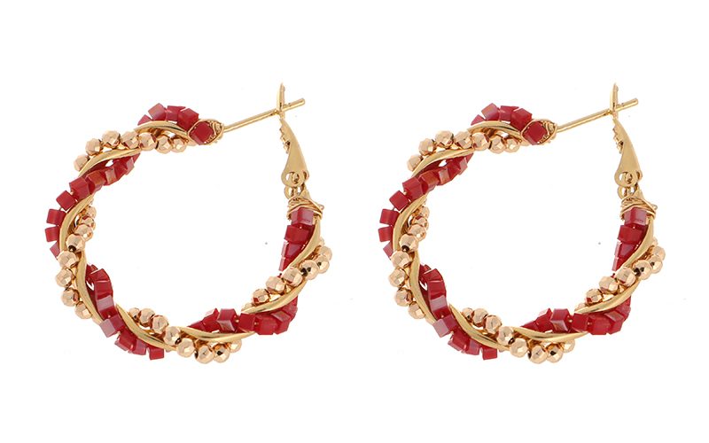 Bordeaux Oorbellen Jade