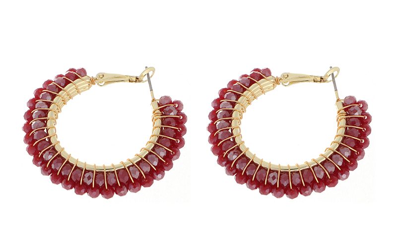 Bordeaux Oorbellen Fem