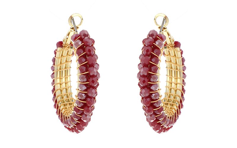 Bordeaux Oorbellen Fem