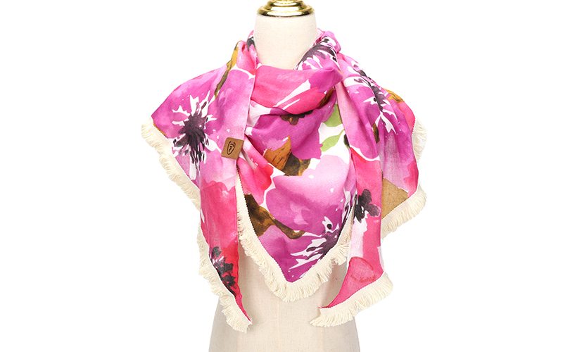 Fushcia Triangel Sjaal Ancona