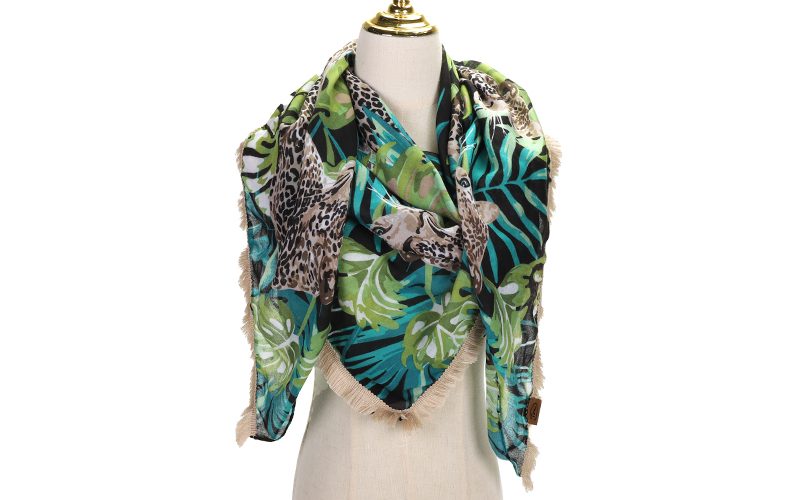 Vierkante Zwarte Sjaal Livorno