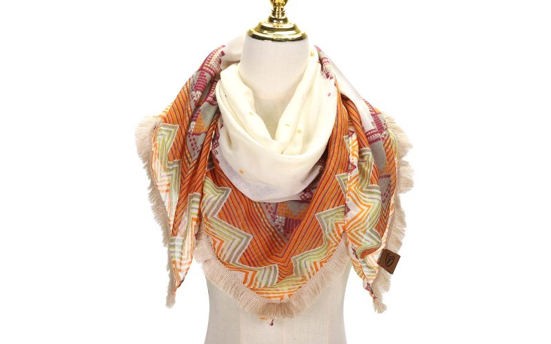 Vierkante Coral Sjaal Toscane