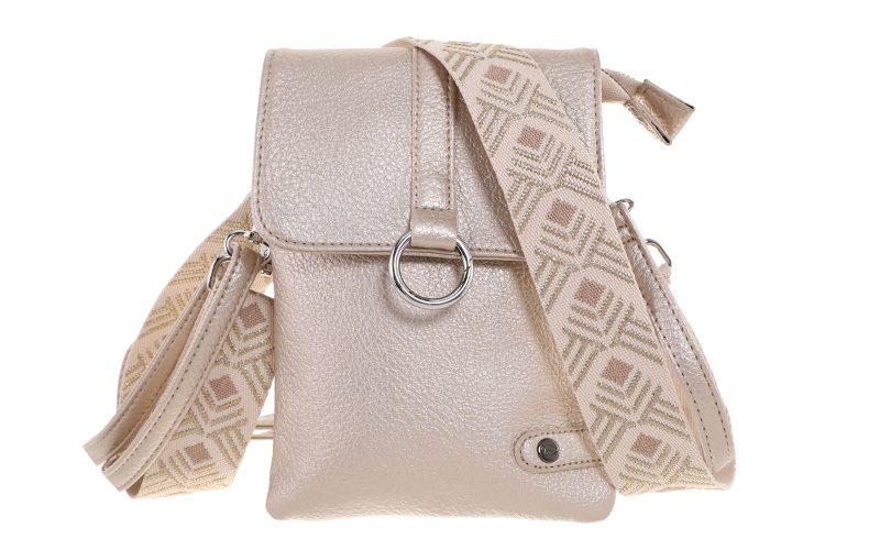 Champagne Telefoon- En Schoudertasje Hartford