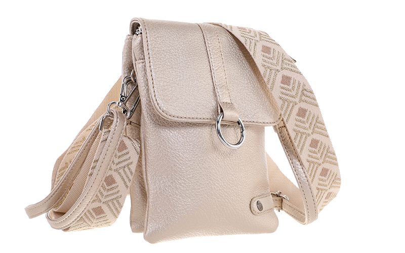 Champagne Telefoon- En Schoudertasje Hartford