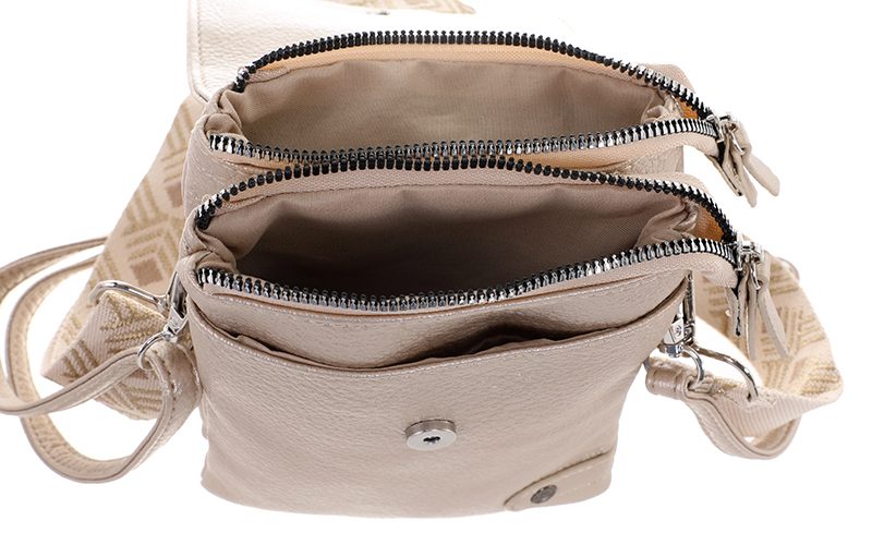 Champagne Telefoon- En Schoudertasje Hartford