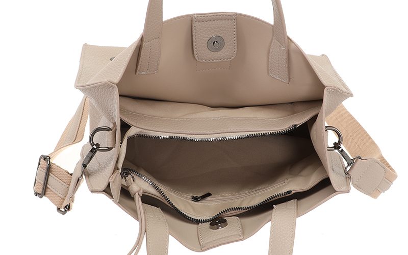 Taupe Handtas Paris (Naturel Sticker)