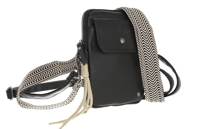 Black Telefoontasje / Schoudertasje Boston