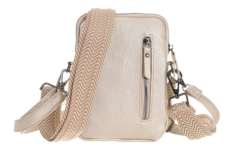 Champagne Telefoontasje / Schoudertasje Boston