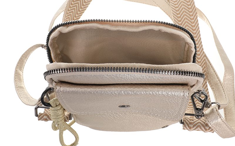 Champagne Telefoontasje / Schoudertasje Boston