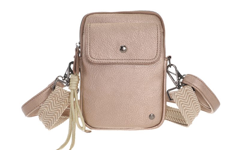 Brons Telefoontasje / Schoudertasje Boston