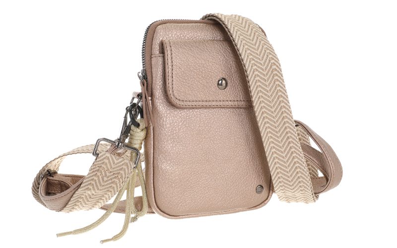 Brons Telefoontasje / Schoudertasje Boston