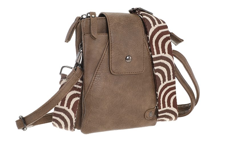 Dark Camel Crossbody En Telefoontasje Horton