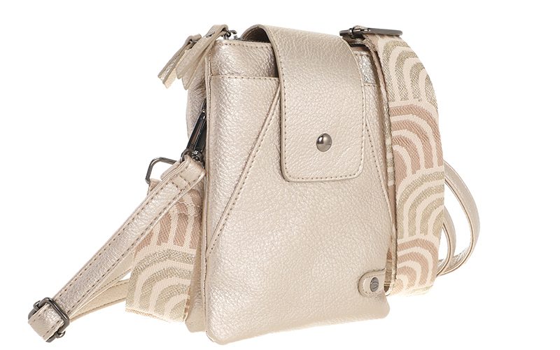 Champagne Crossbody En Telefoontasje Horton