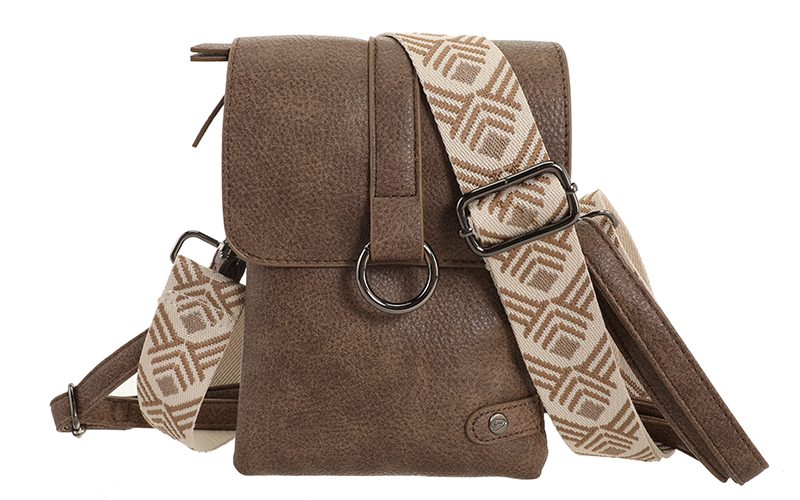 Dark Camel Telefoon- En Schoudertasje Hartford