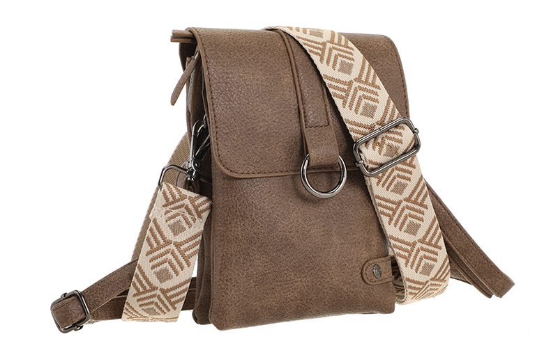 Dark Camel Telefoon- En Schoudertasje Hartford