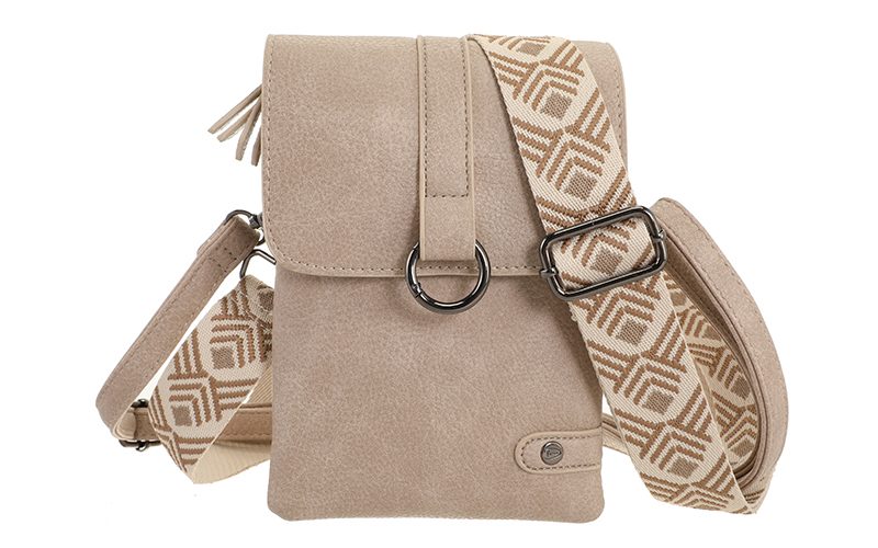 Taupe Telefoon- En Schoudertasje Hartford