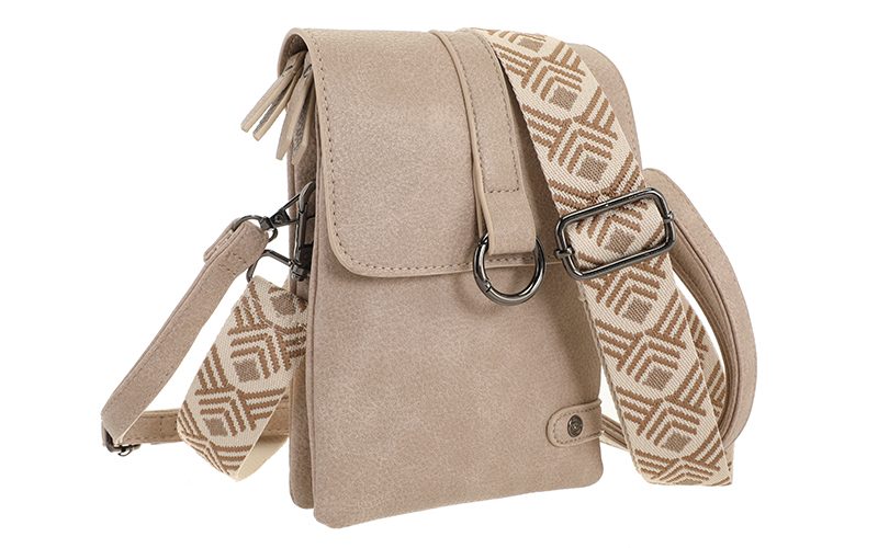 Taupe Telefoon- En Schoudertasje Hartford