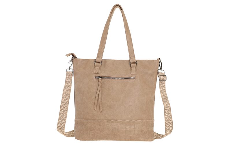 Taupe Schoudertas / Shopper Clever