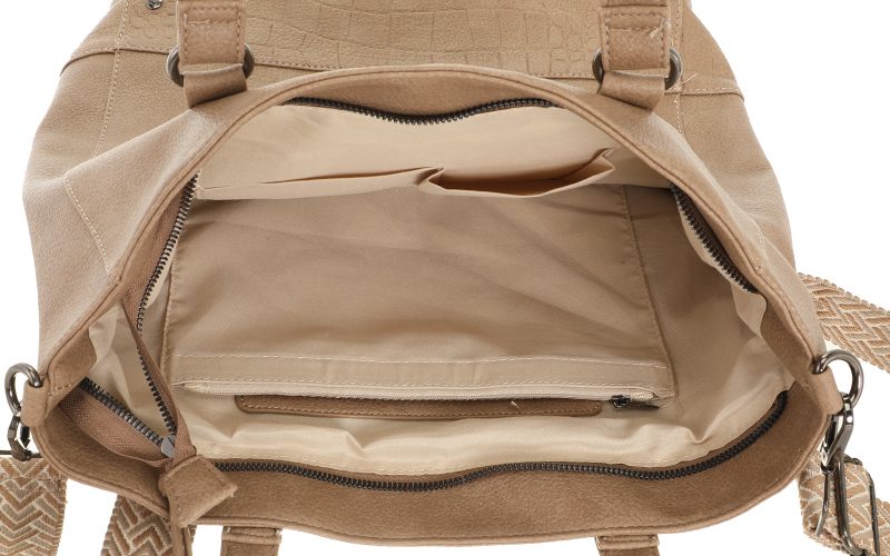 Taupe Schoudertas / Shopper Clever