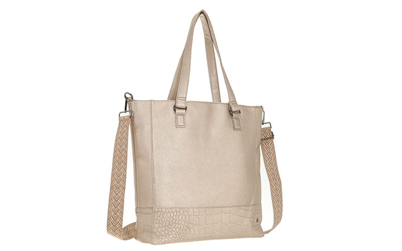 Classic Champagne Schoudertas / Shopper Clever