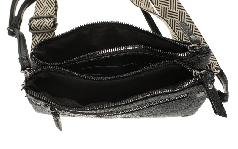 Black Schoudertasje San Leo