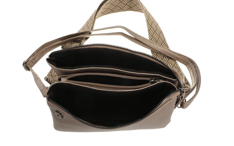 Dark Taupe New York Schoudertasje