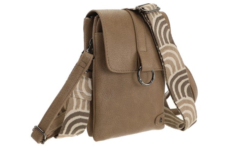 Taupe Telefoon- En Schoudertasje Hartford