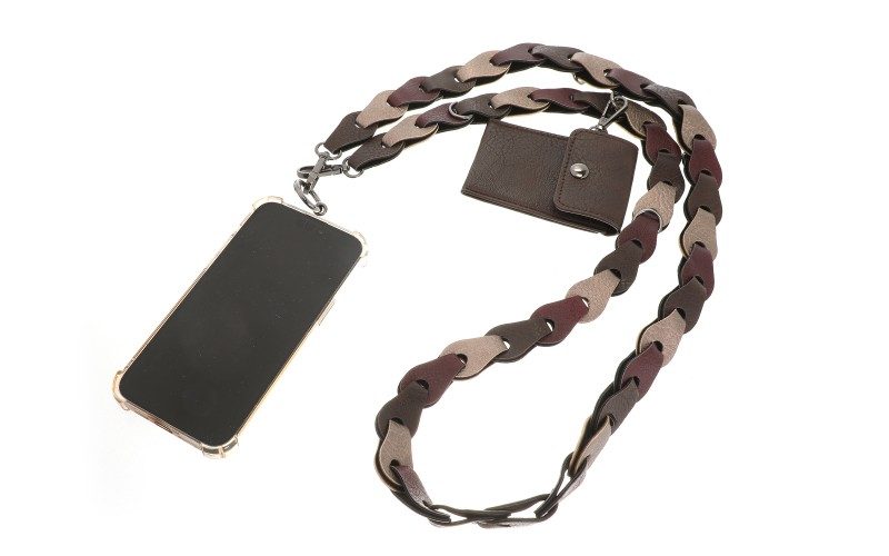 Burgundy Telefoonkoord Met Portemonneetje Jip